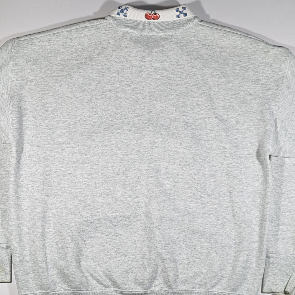 Vintage 90s Sz Large Friendship Recipe Collared Long Sleeve Sweatshirt - Picture 3 of 12